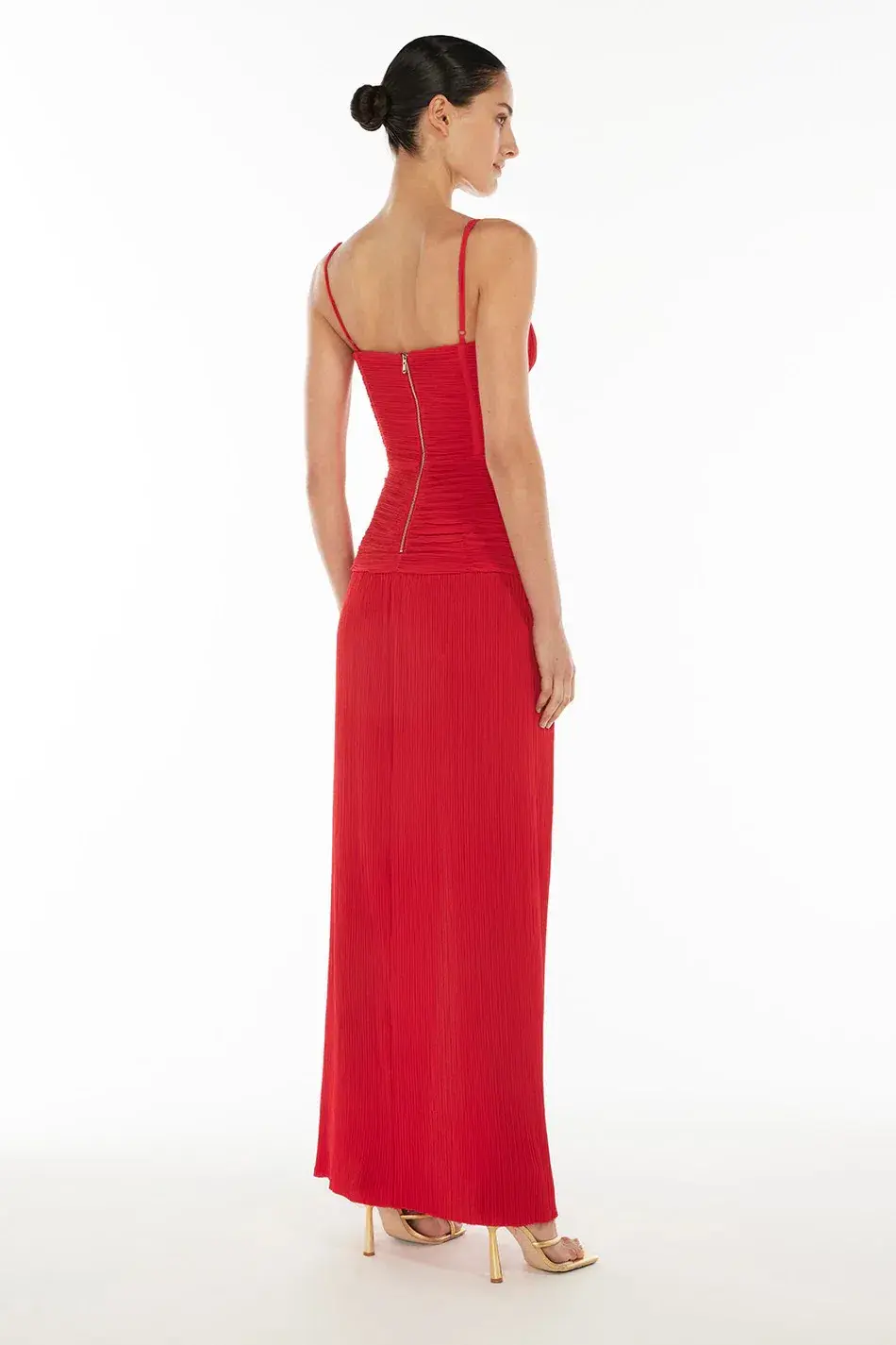 Manning Cartell Double Time Pleat Maxi / Red / Size 8 - Image 5