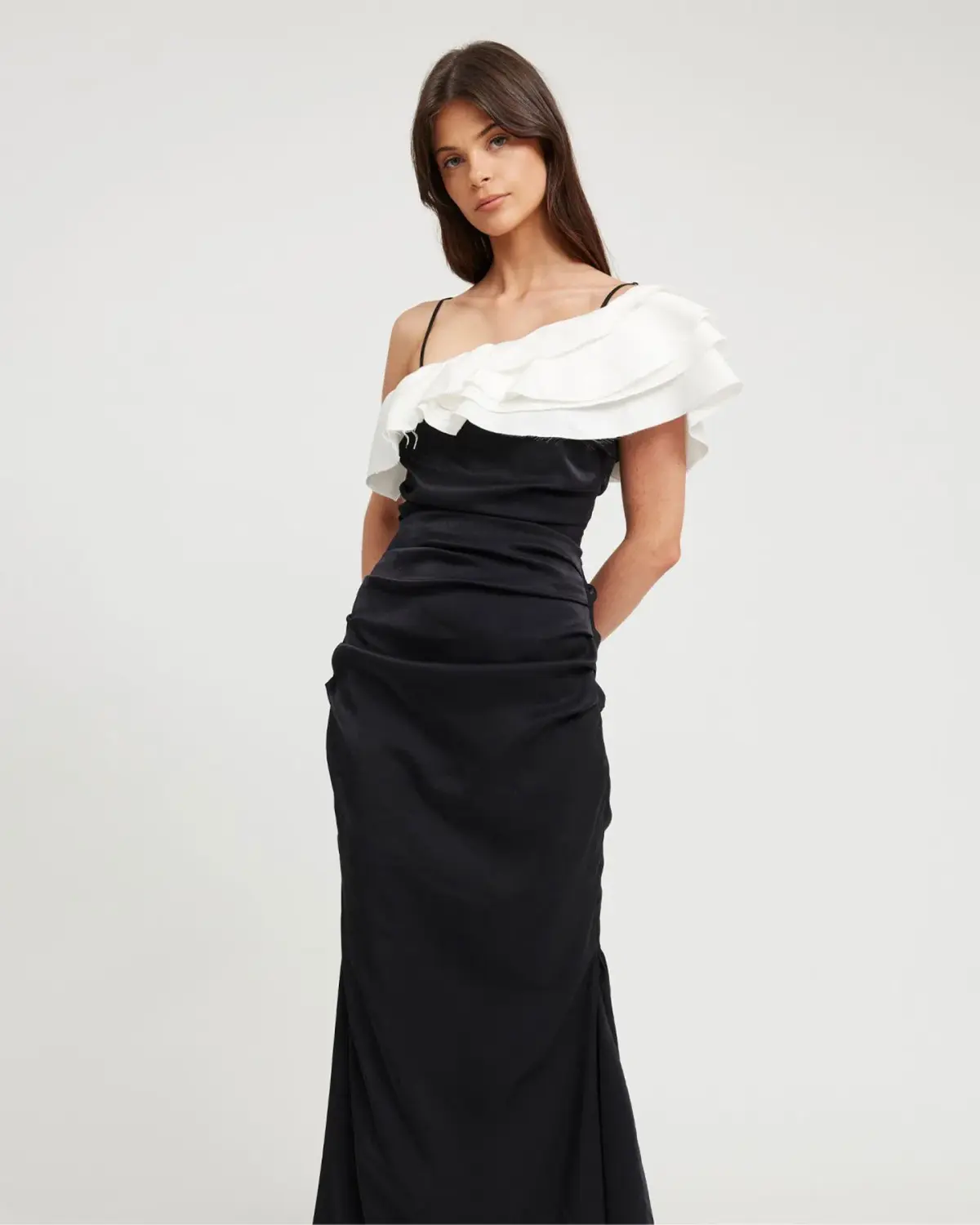 TOJHA Coralia Dress Black and White size 8 - Image 4