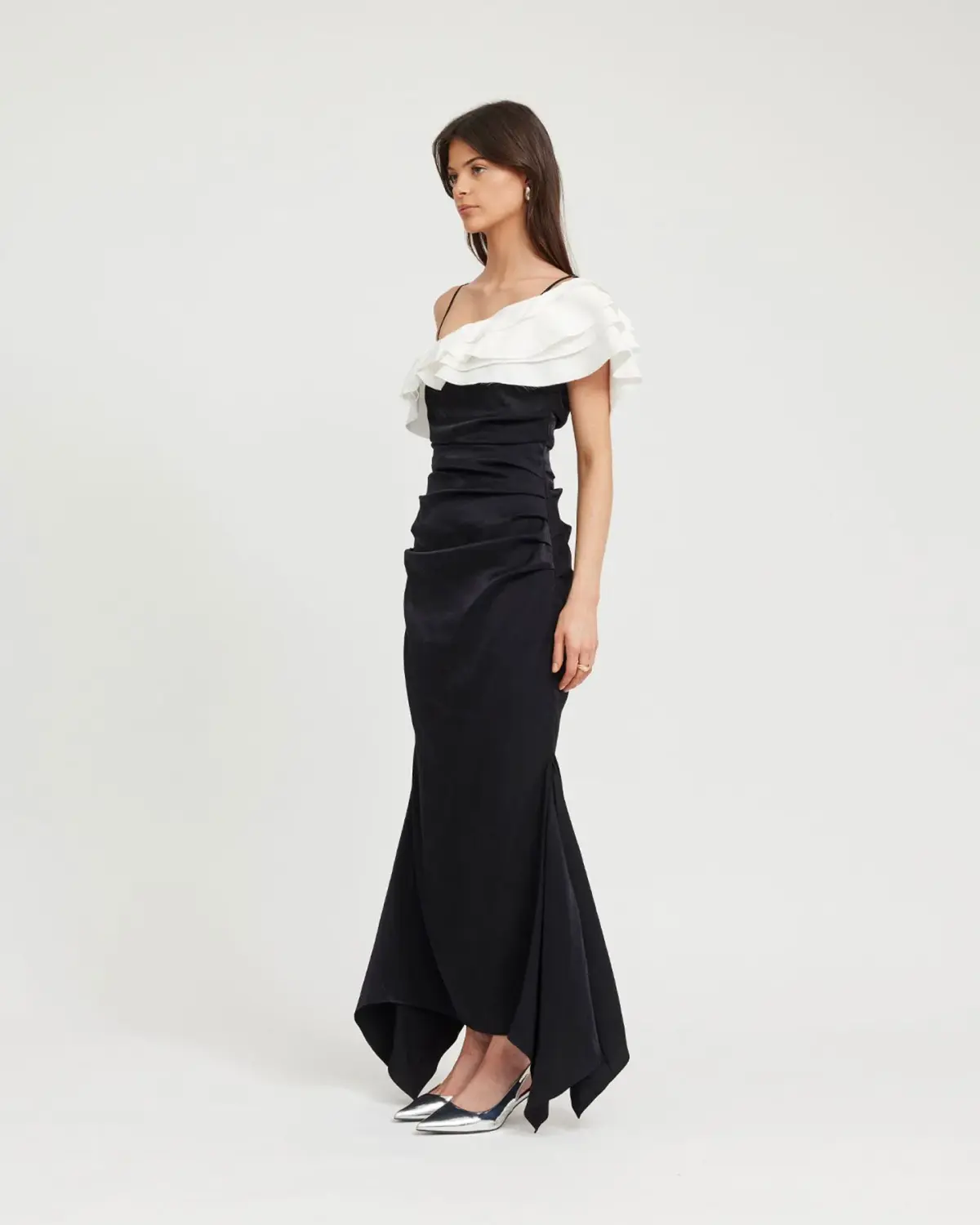 TOJHA Coralia Dress Black and White size 8 - Image 3