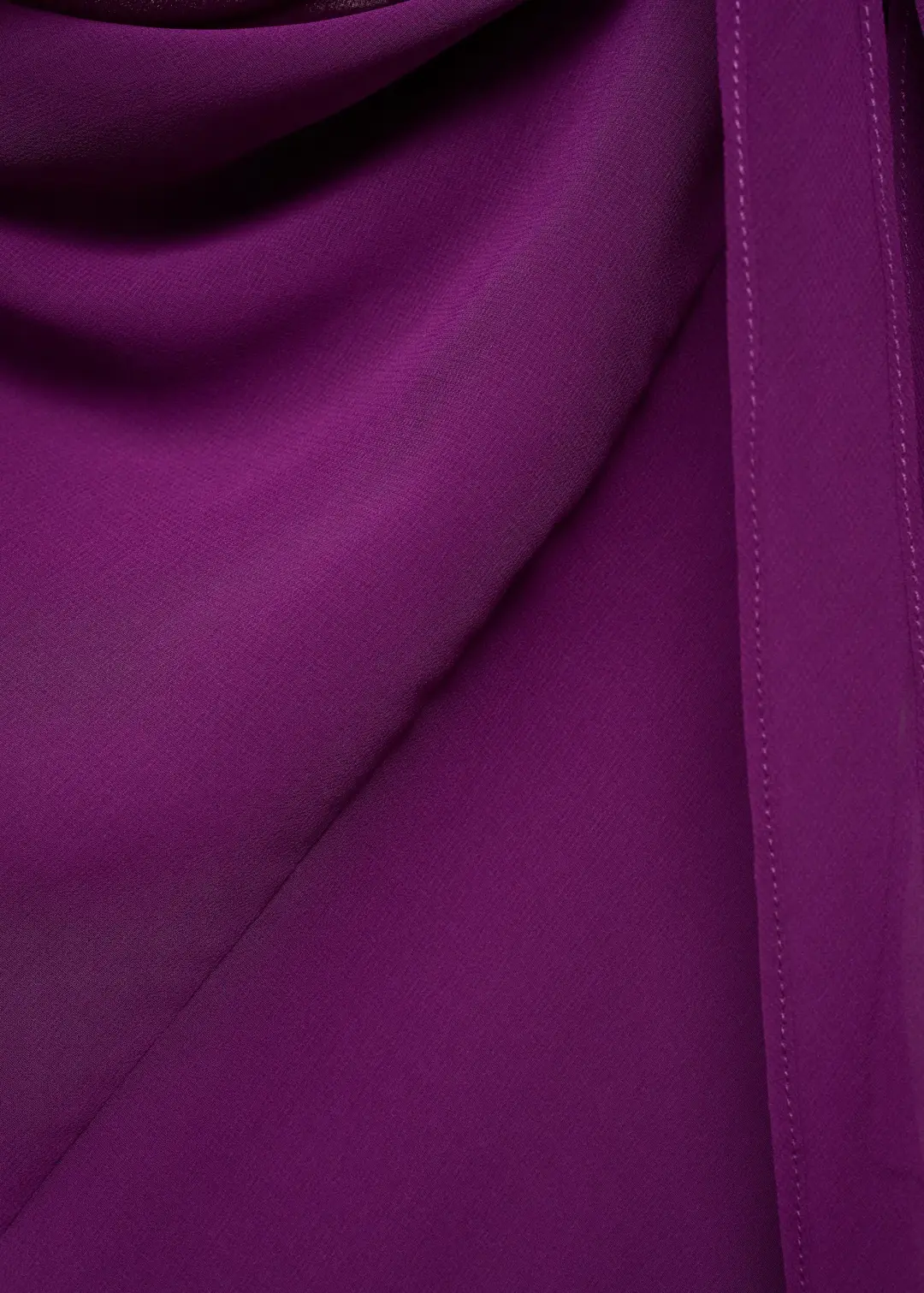 M.N.G Draped dress with flower detail Purple Size M for rent on The Volte - main image