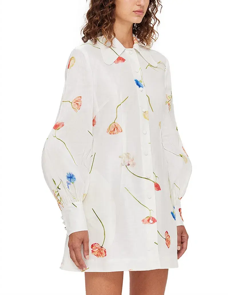 Leo Lin The Fields Linen Mini Dress size 10 - Image 3