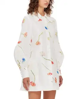 Leo Lin The Fields Linen Mini Dress size 10 for rent on The Volte - image 3