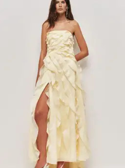 Aje Allaire Gown in Butter Yellow Size 8 for rent on The Volte - image 1