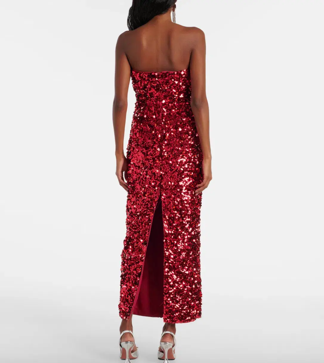Self Portrait 3D Sequin Maxi Dress Red Size XS AU 6 - Image 6
