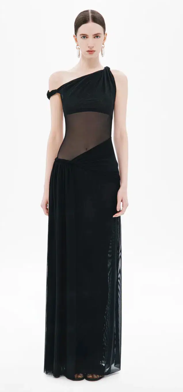 MISHA THE SISAL MESH DRESS - Black XS AU 6 for rent on The Volte - main image