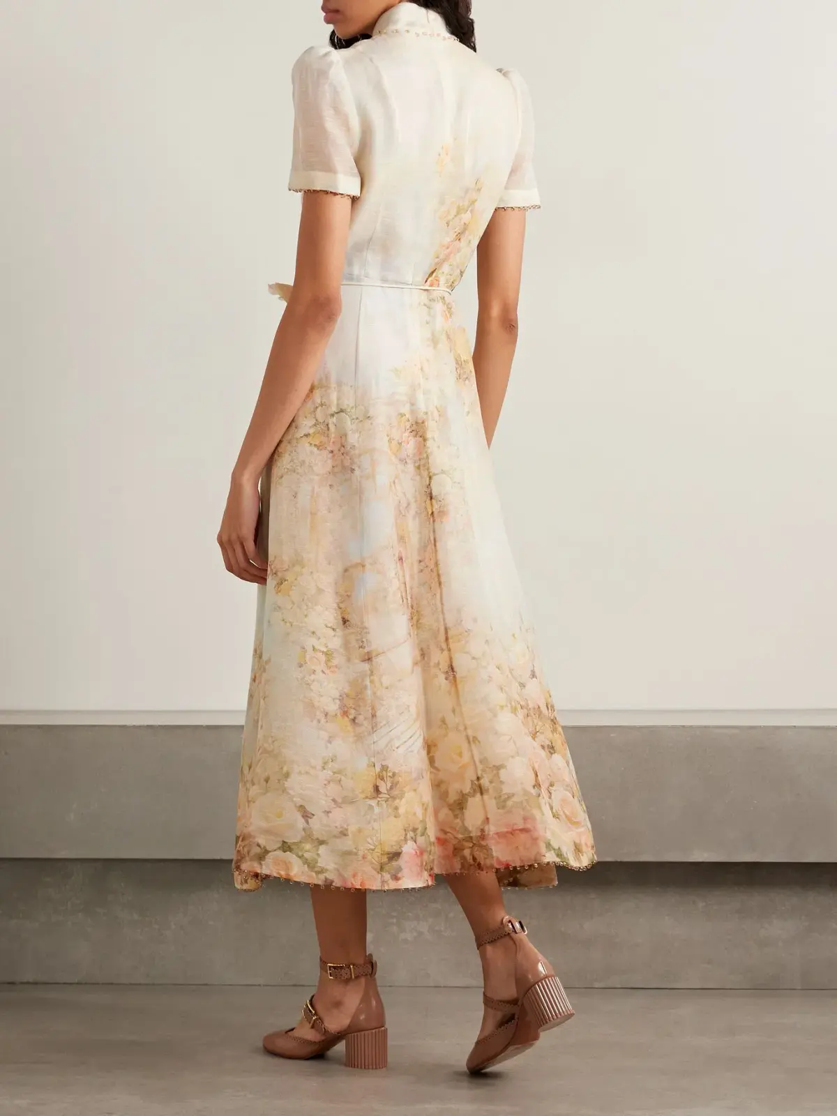 Zimmermann Memento Picnic Midi Dress in Rose Arbor size 3 au 14 - Image 2
