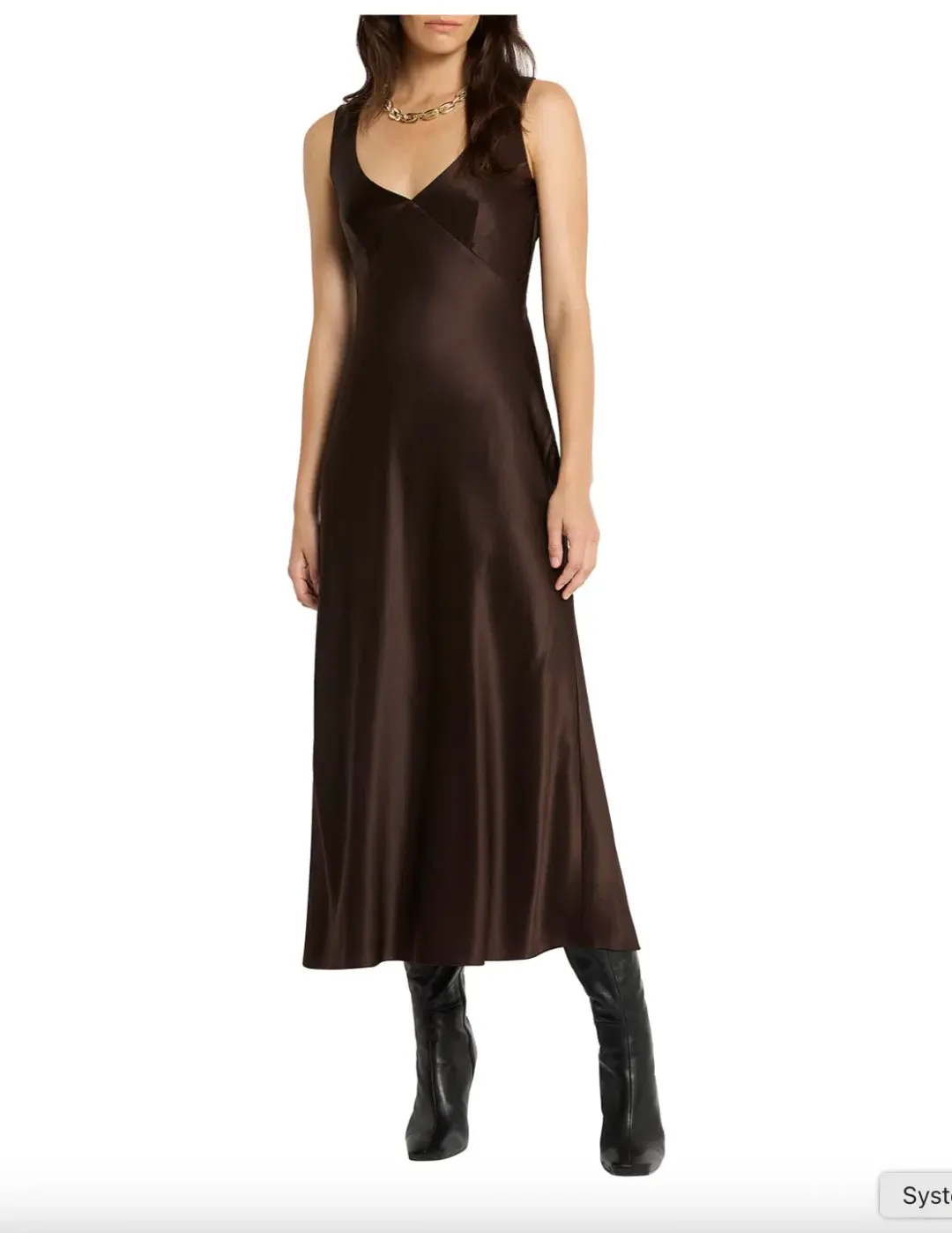 Sass & Bide Escaped Love Silk Dress in Chocolate Size 6 for rent on The Volte - main image