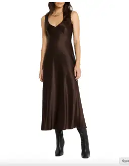 Sass & Bide Escaped Love Silk Dress in Chocolate Size 6 for rent on The Volte - image 2