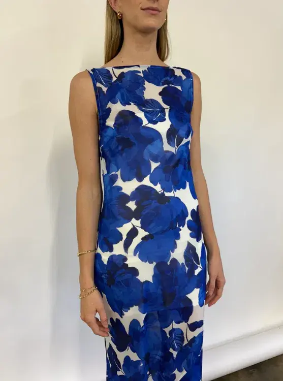 By Nicola Juno Maxi Dress in Blue Petal Size 8 - Image 3