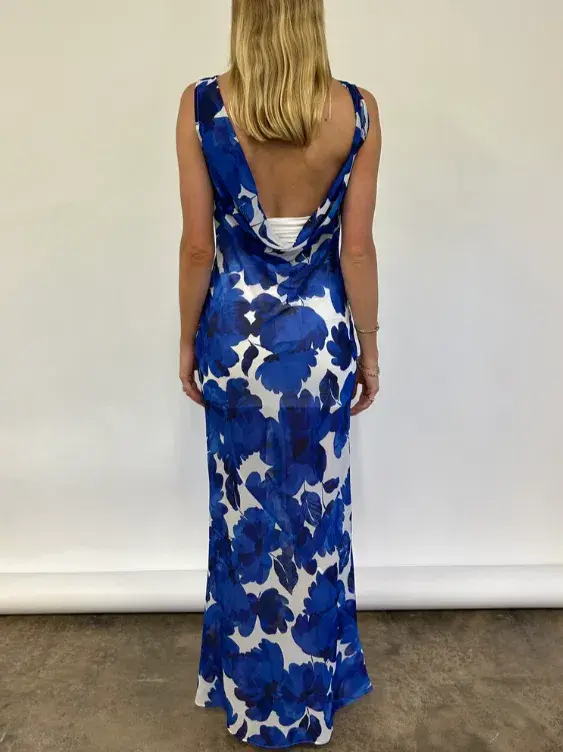 By Nicola Juno Maxi Dress in Blue Petal Size 8 - Image 4