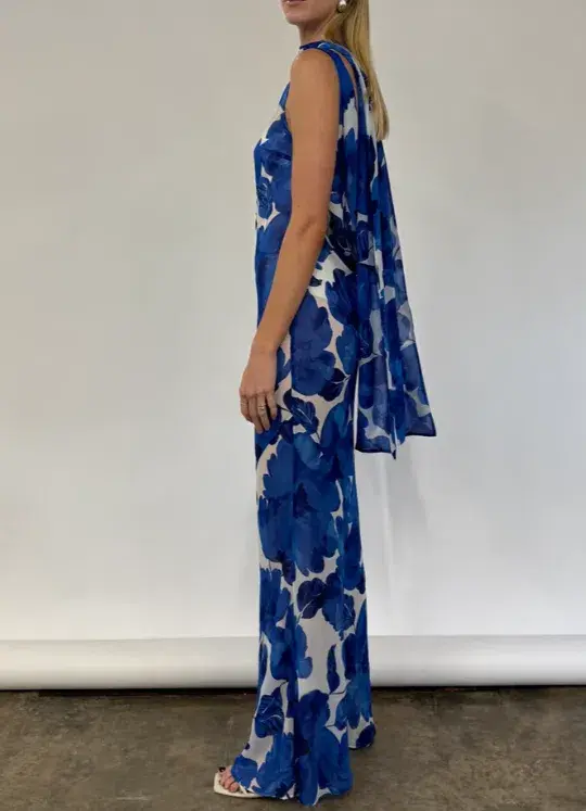 By Nicola Juno Maxi Dress in Blue Petal Size 8 for rent on The Volte - main image