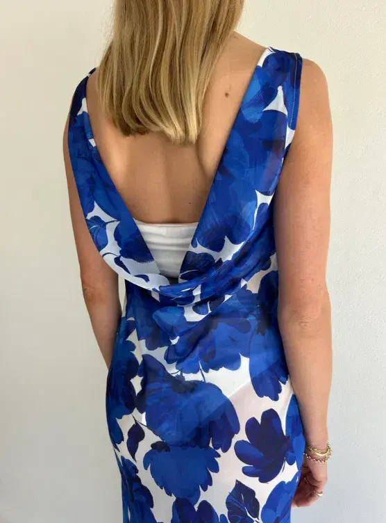 By Nicola Juno Maxi Dress in Blue Petal Size 8 for rent on The Volte - main image