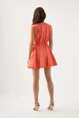 Aje Holly Cut Out Mini Dress Coral SIZE 16 for rent on The Volte - image 2