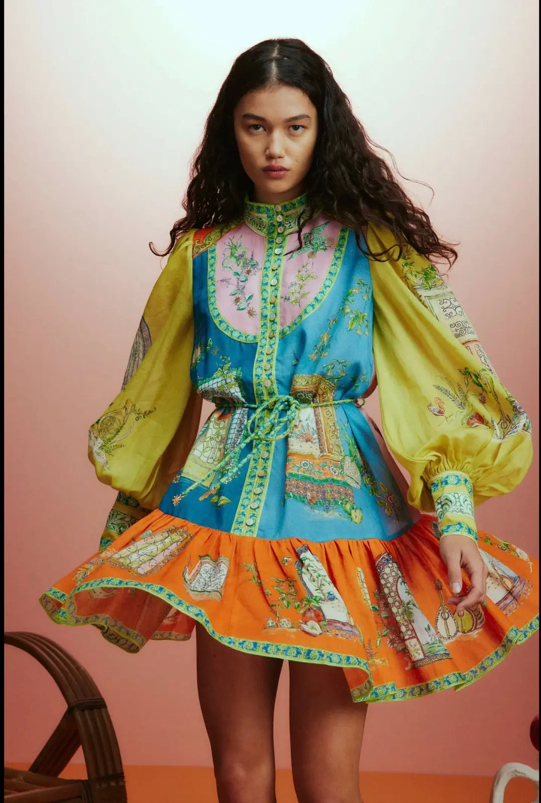 Alemais Monte Mini Dress Multi Size 6 for rent on The Volte - main image