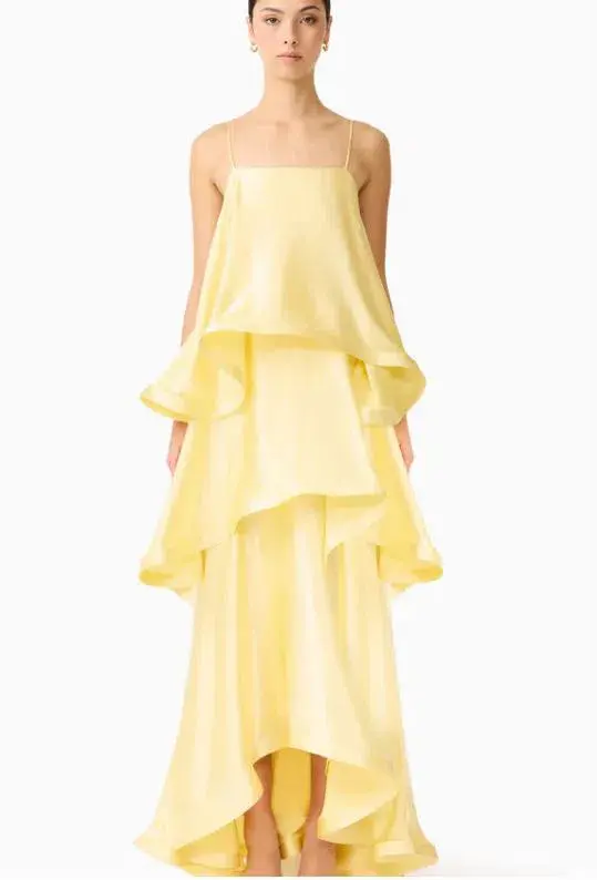 Elliatt Tilly Tiered Maxi Dress in Butter Yellow Size XS/6 - Image 1