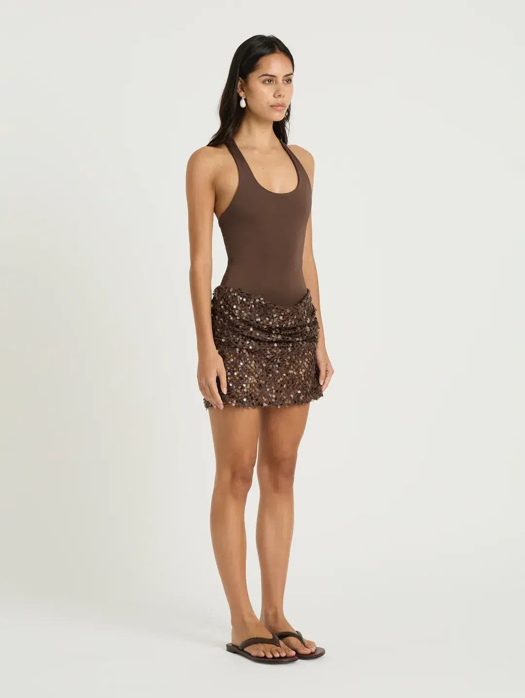 Benni Ariel Mini Dress Cocoa - Image 1