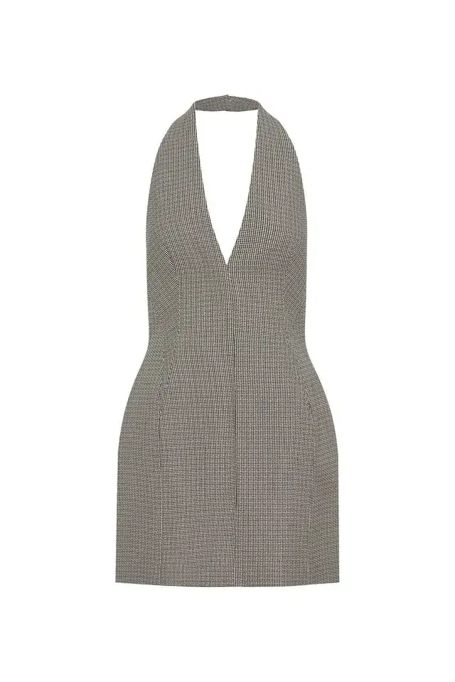 Camilla and Marc Banks Mini Dress in Black Houndstooth - Image 4