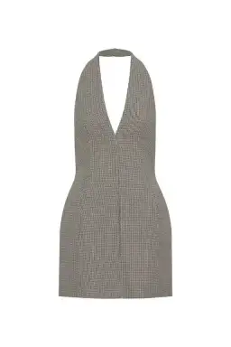 Camilla and Marc Banks Mini Dress in Black Houndstooth for rent on The Volte - image 4