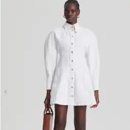 Scanlan Theodore Denim Cocoon Sleeve Mini Dress for rent on The Volte - image 1