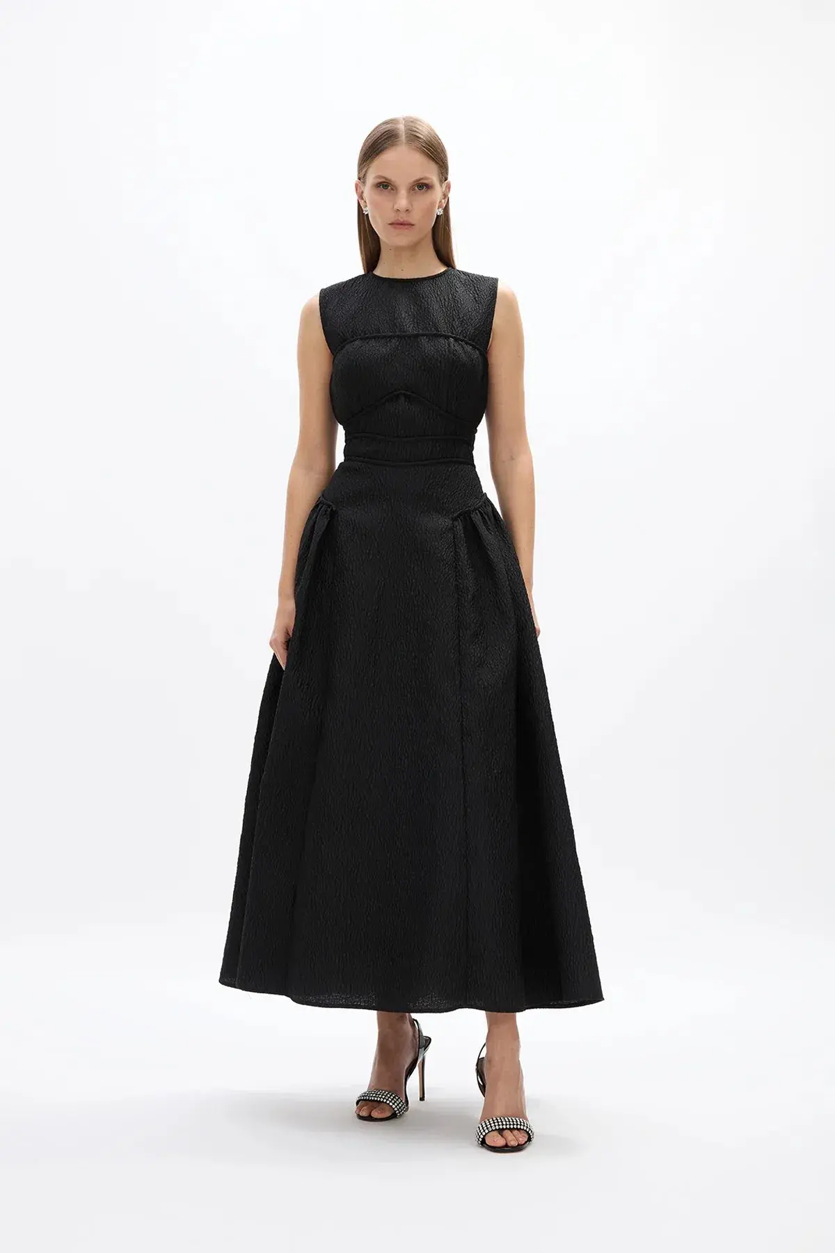 Rachel Gilbert Sophia Midi Dress Black Size AU 12 - Image 2