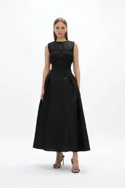 Rachel Gilbert Sophia Midi Dress Black Size AU 12 for rent on The Volte - image 2