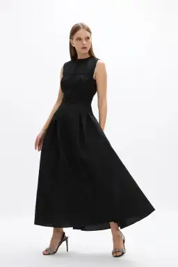 Rachel Gilbert Sophia Midi Dress Black Size AU 12 for rent on The Volte - image 1