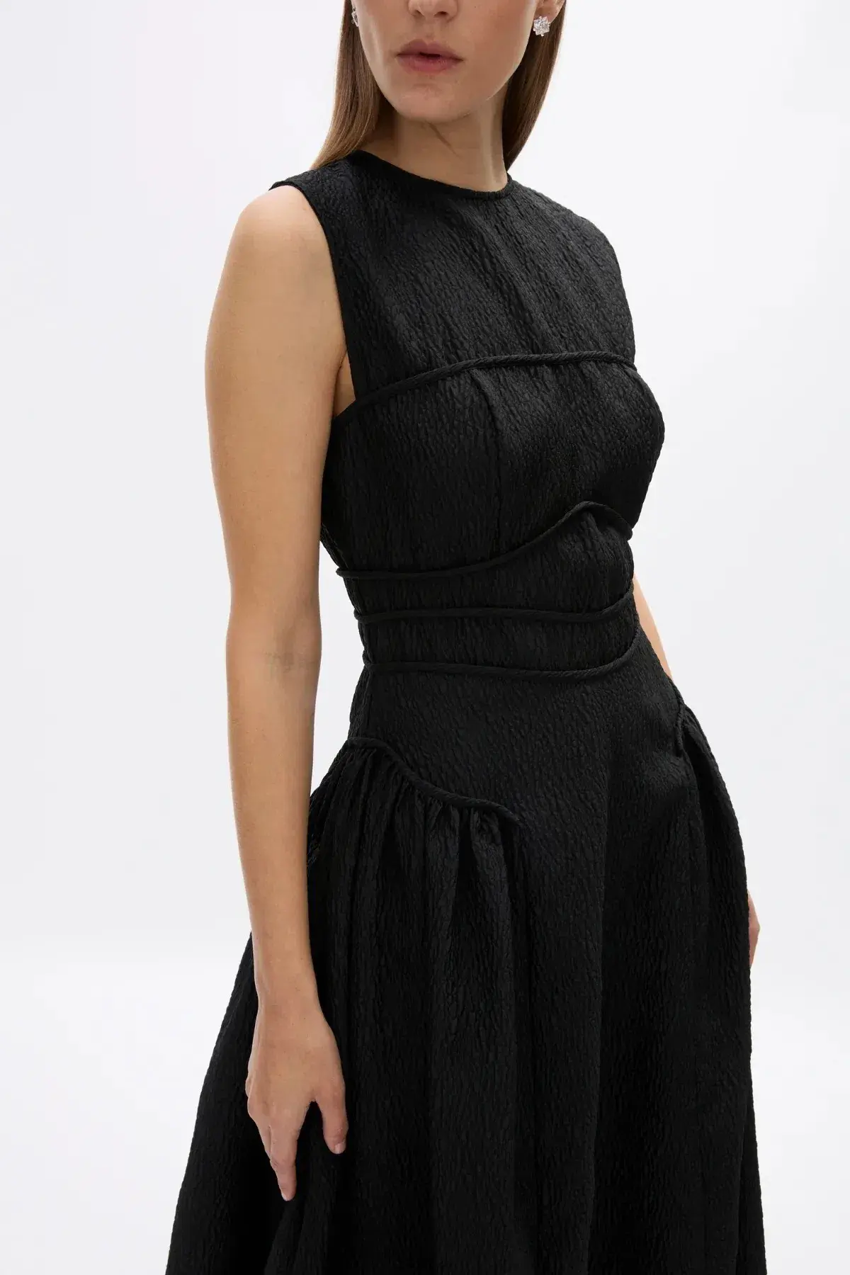 Rachel Gilbert Sophia Midi Dress Black Size AU 12 - Image 3
