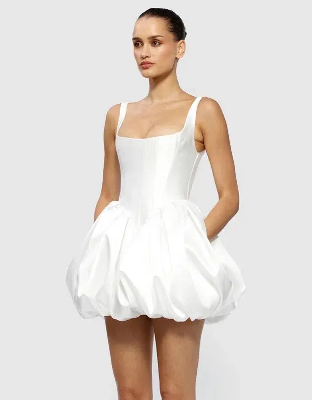 Effie Kats Muse Mini Dress / White / Size 8 - Image 2