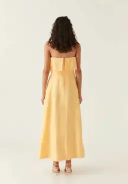 Aje Shallows Strapless Gown Yellow Size 10 for rent on The Volte - image 1