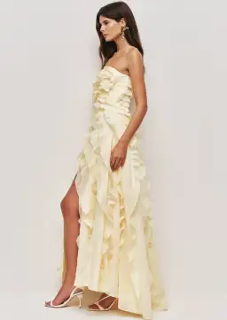 Aje allairie gown size 12 yellow for rent on The Volte - image 2