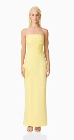 Elliatt Evee Strapless Maxi Dress Yellow 6 for rent on The Volte - image 1