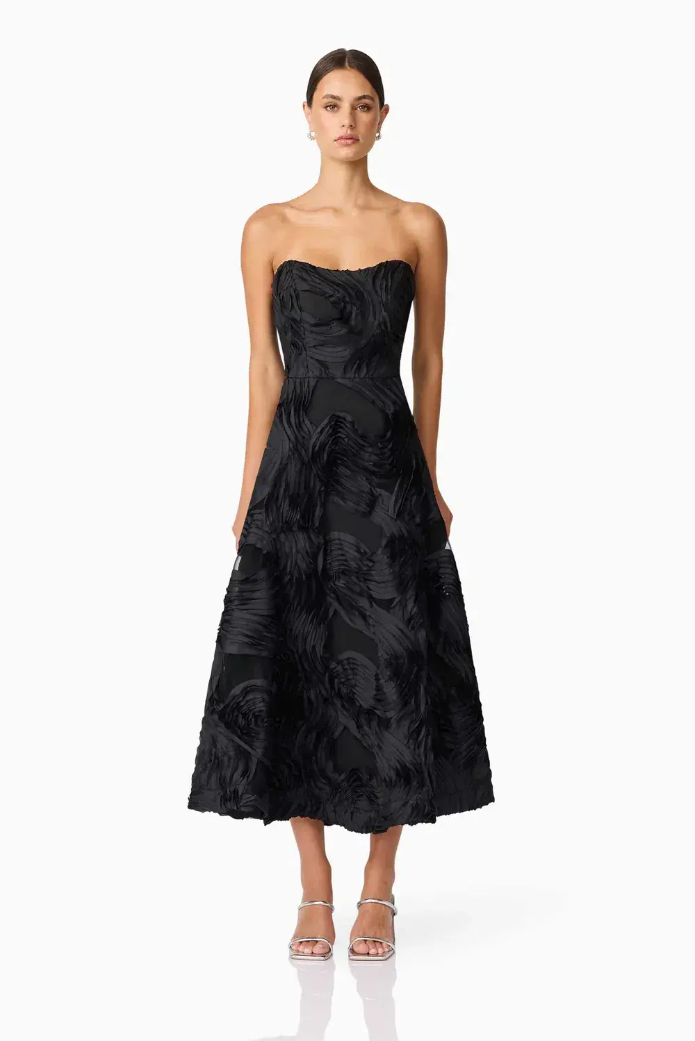 Elliatt Asher Sweetheart Midi Dress Black 8 - Image 2