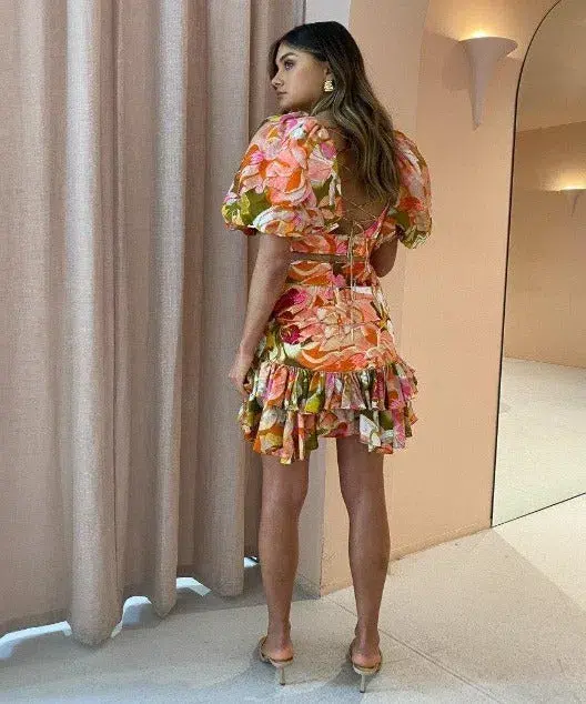 ACLER PORTER TOP AND SKIRT SET PRINT SIZE 10 for rent on The Volte - main image