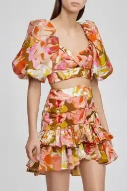 ACLER PORTER TOP AND SKIRT SET PRINT SIZE 10 for rent on The Volte - image 4