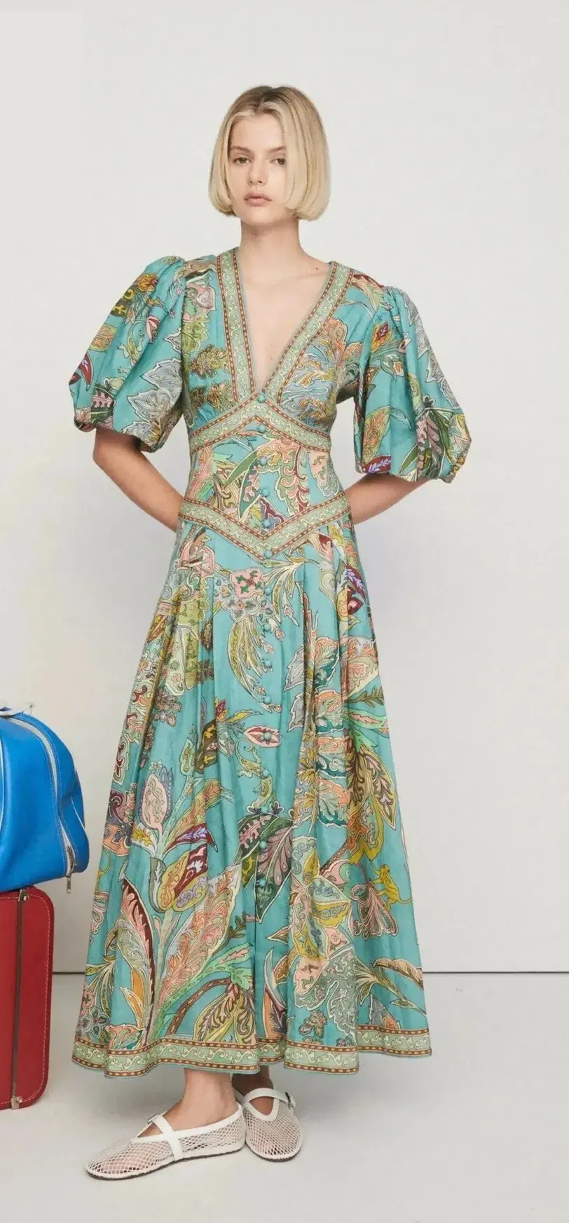 Alemais Franca midi dress AU size 14 for rent on The Volte - main image