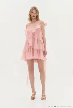Aje Erin Mini Dress in muted rose for rent on The Volte - image 1