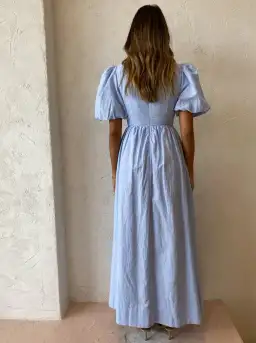 By Nicola Dahlia Ring Detail Maxi Dress In Sky for rent on The Volte - image 3