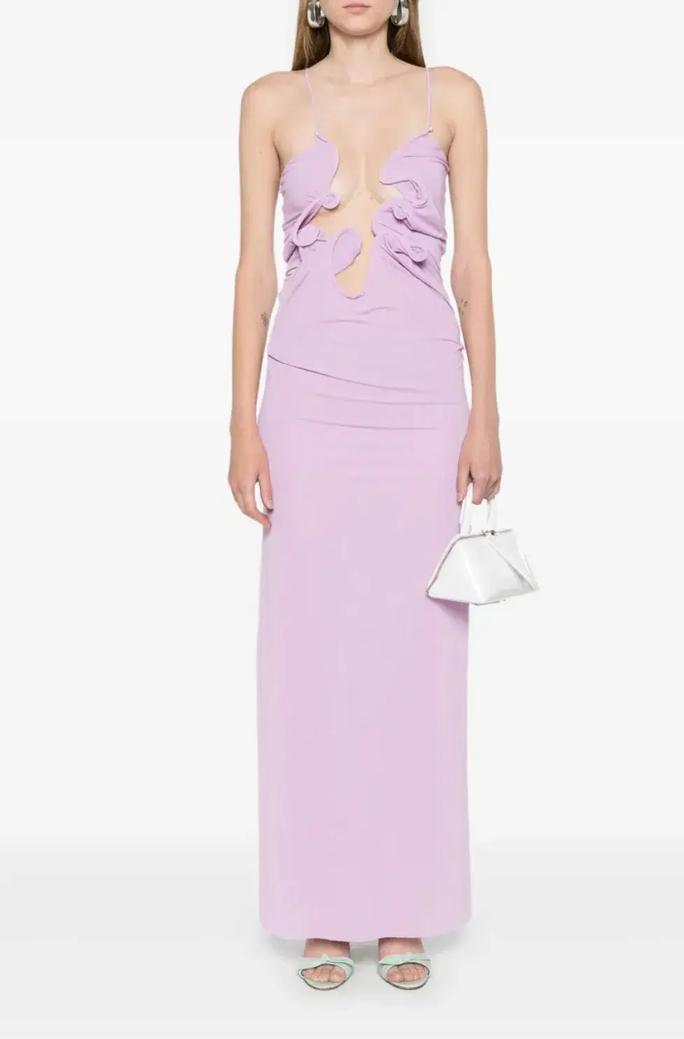 Christopher Esber Moulded Venus Dress Pink Size 8 for rent on The Volte - main image