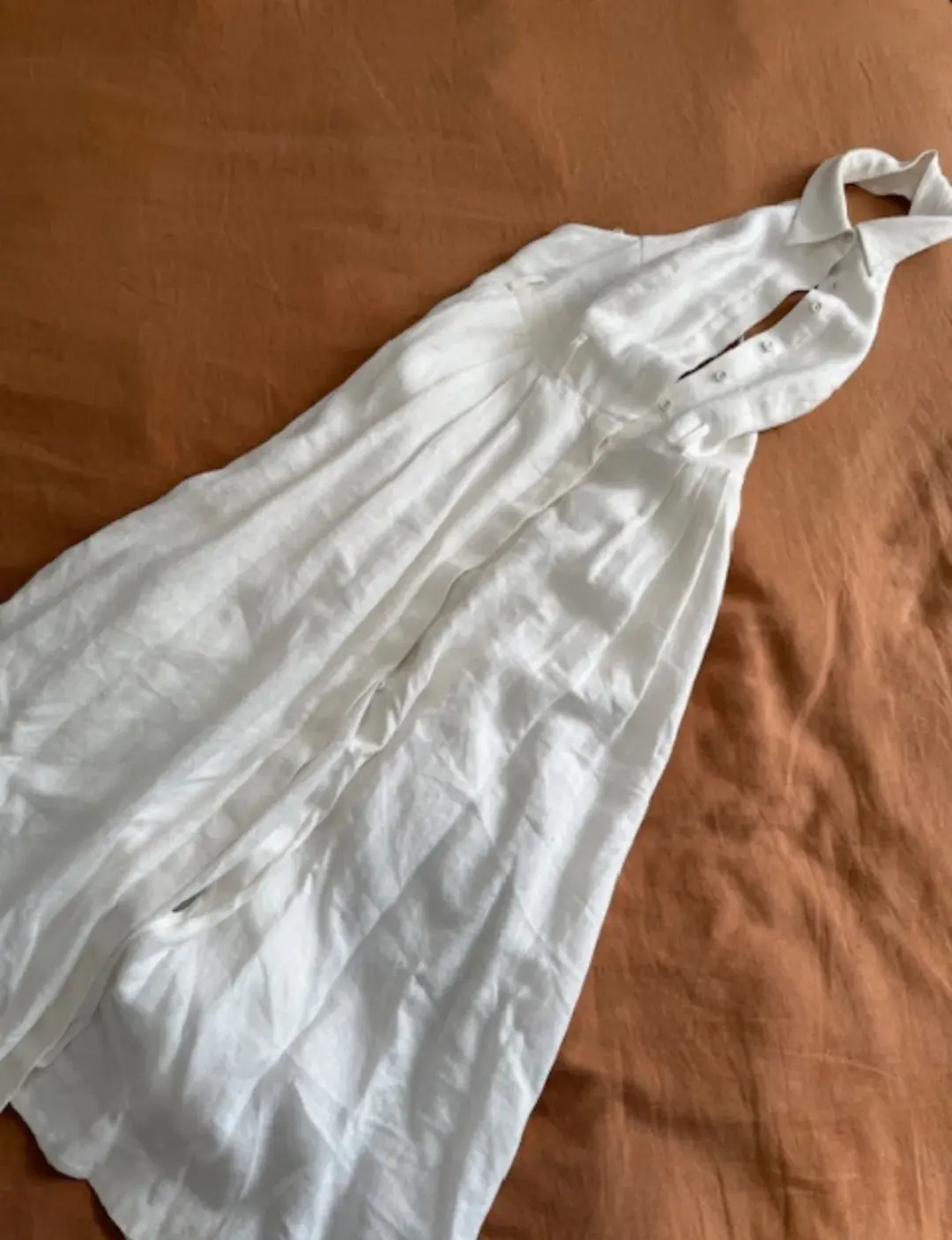 Zimmermann Primrose Halter Dress White for rent on The Volte - main image