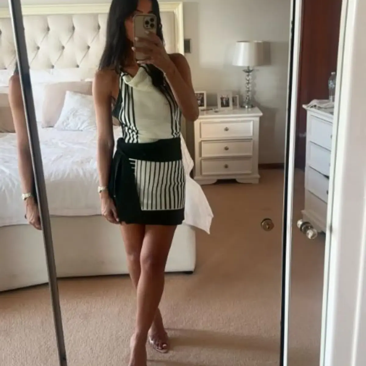 SIR Leilana Garden Stripe Mini Dress Size 2 - Image 3