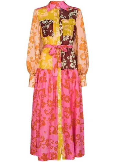 Alemais Luis Dress Multi Patchwork Dress - Image 1