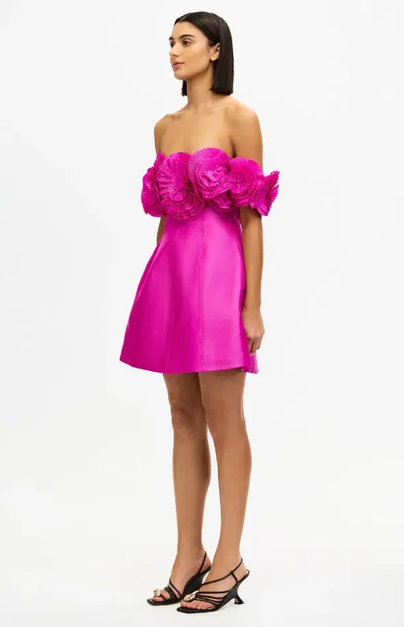 Acler Trusley Mini Dress in Violet Pink Size 12 for rent on The Volte - main image