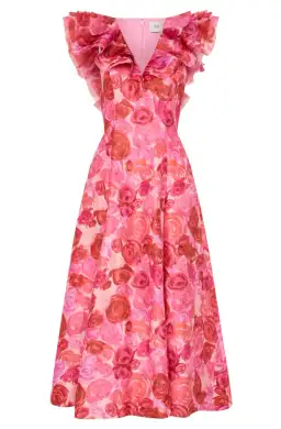 Aje enchanted plunged midi dress 12 for rent on The Volte - image 2