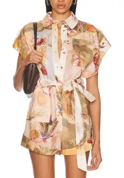 Zimmermann Ascension Cuffed Playsuit Size 1 for rent on The Volte - image 1