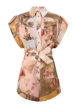 Zimmermann Ascension Cuffed Playsuit Size 1 for rent on The Volte - image 2