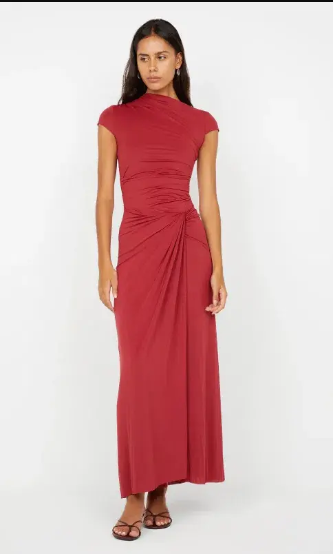 Bec and Bridge Susie Maxi Twist Dress in Cherry Red Size 8 AU / S for rent on The Volte - main image