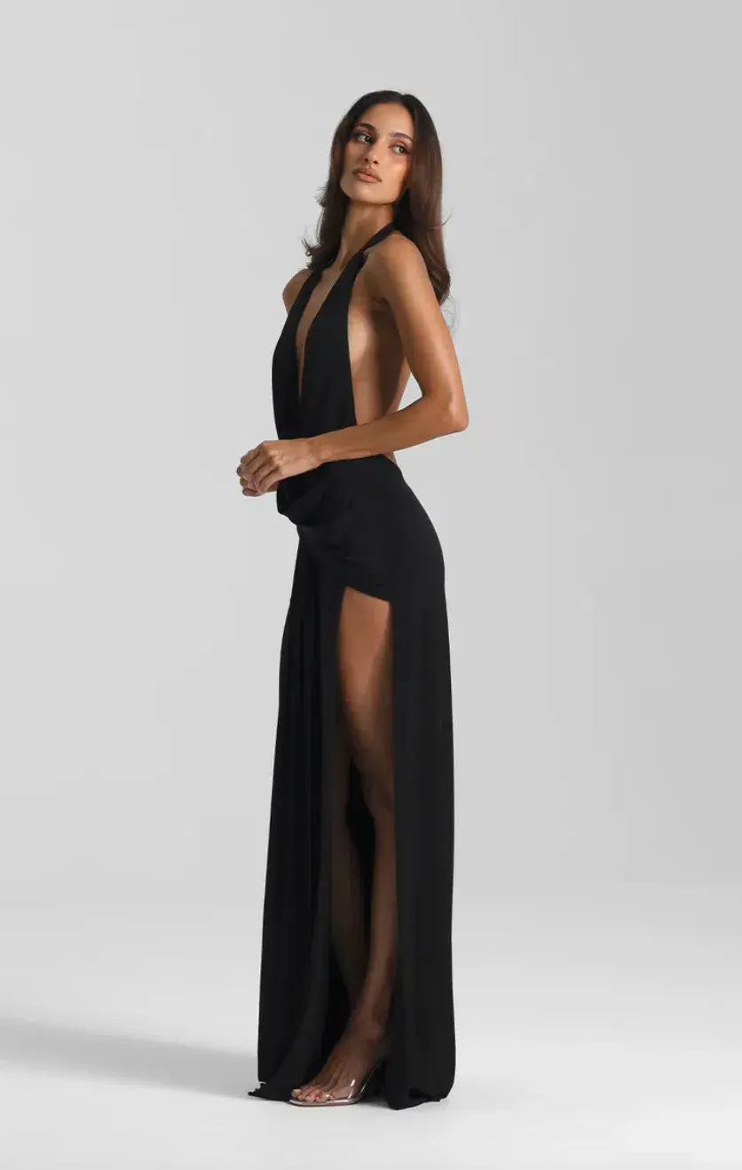 Natalie rolt, Winona Gown, Size 8 Black - Image 3
