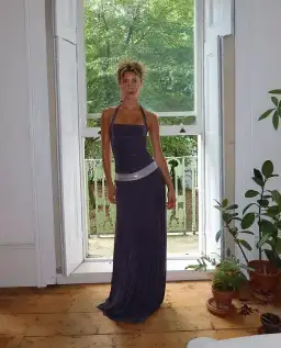 Sylavie Swimwear, Toscana Maxi Dress, Charcoal Grey, size 8 for rent on The Volte - image 1