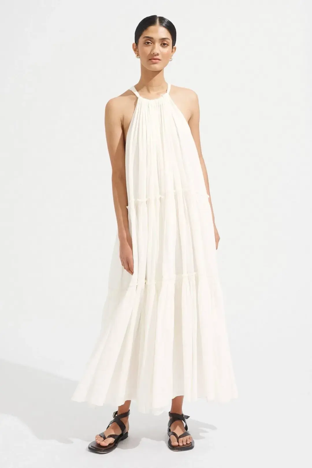Steele Playa Cotton Maxi Dress Chalk White Size M / AU 10 for rent on The Volte - main image