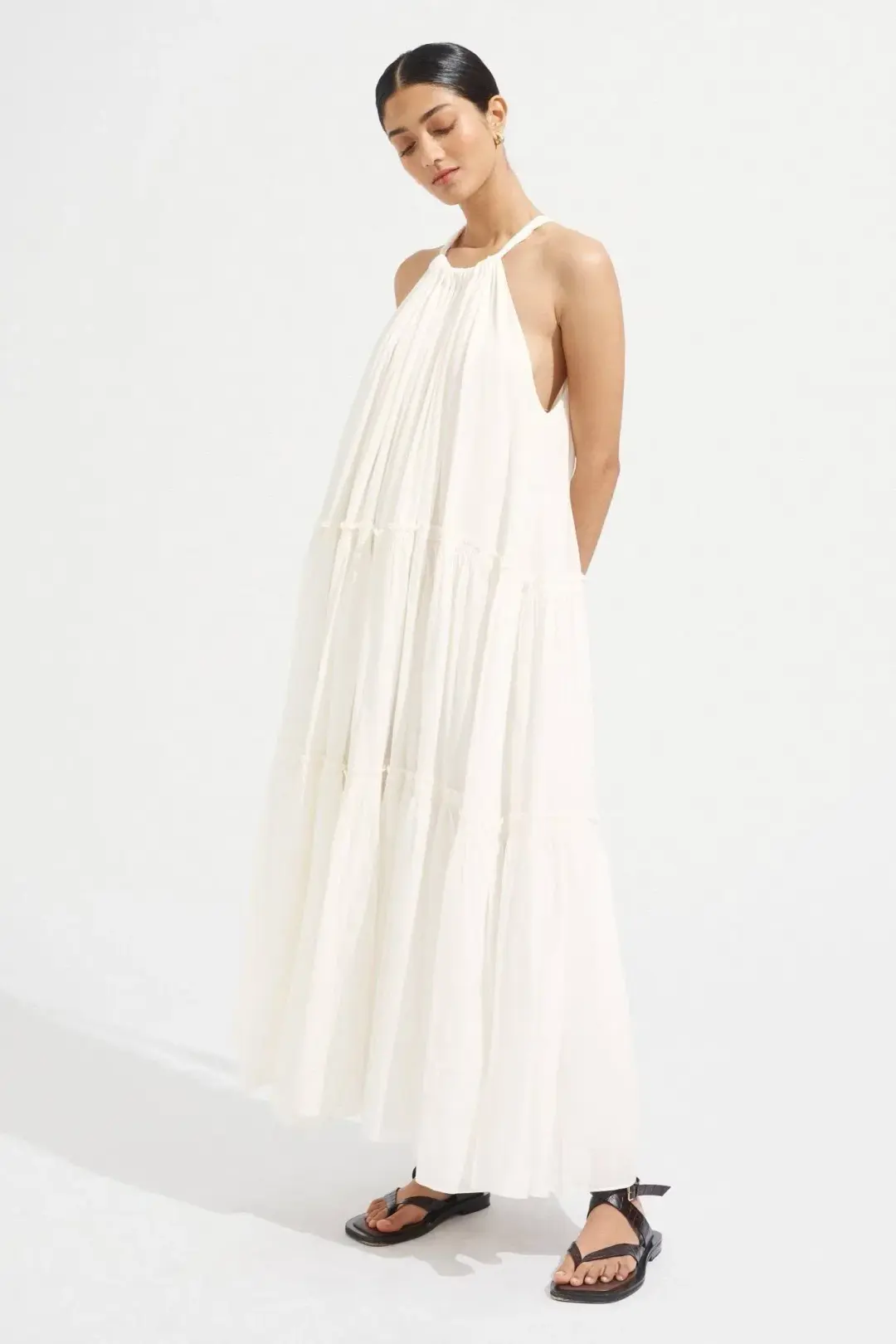 Steele Playa Cotton Maxi Dress Chalk White Size M / AU 10 for rent on The Volte - main image